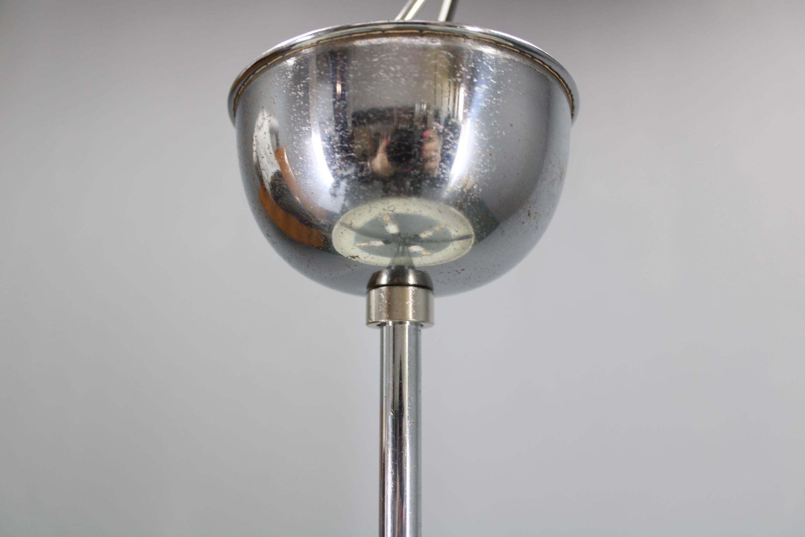 1930s Bauhaus  Chrome Plated Chandelier "Ufo" By Josef Hurka For Napako photo buy