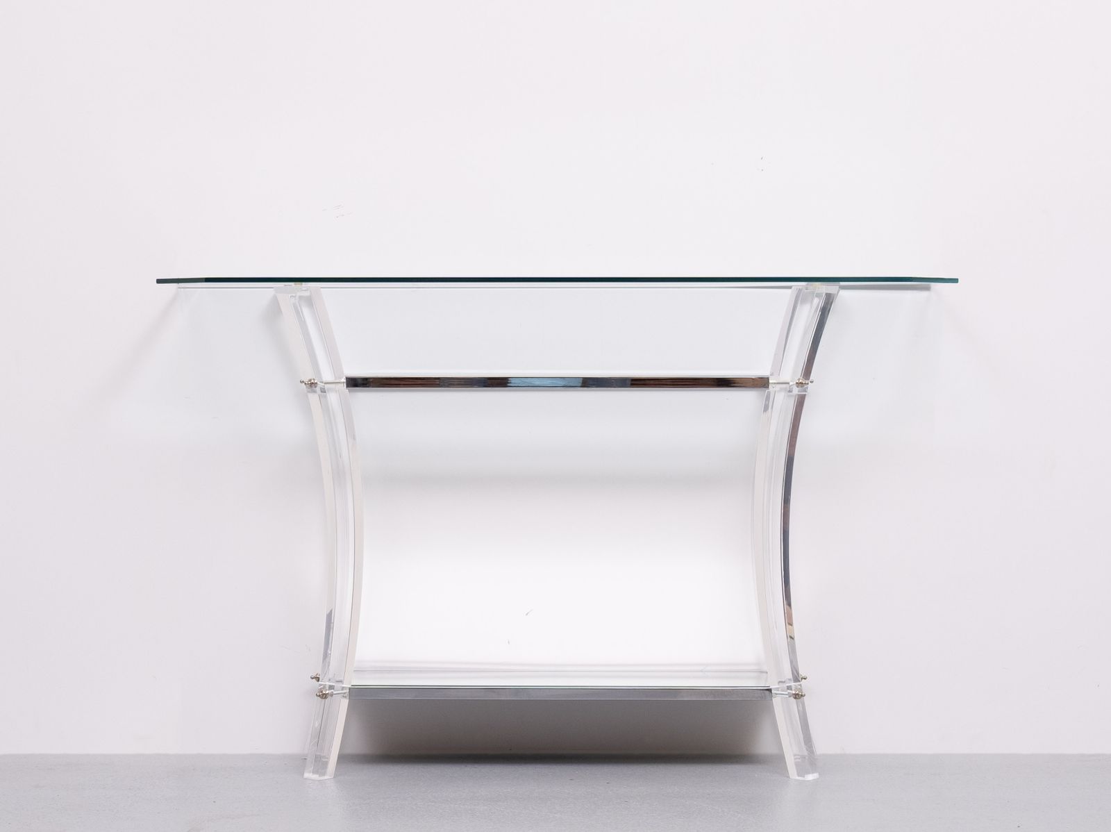 Regency Console  And ...... In Chrome 1970s France photo for sale