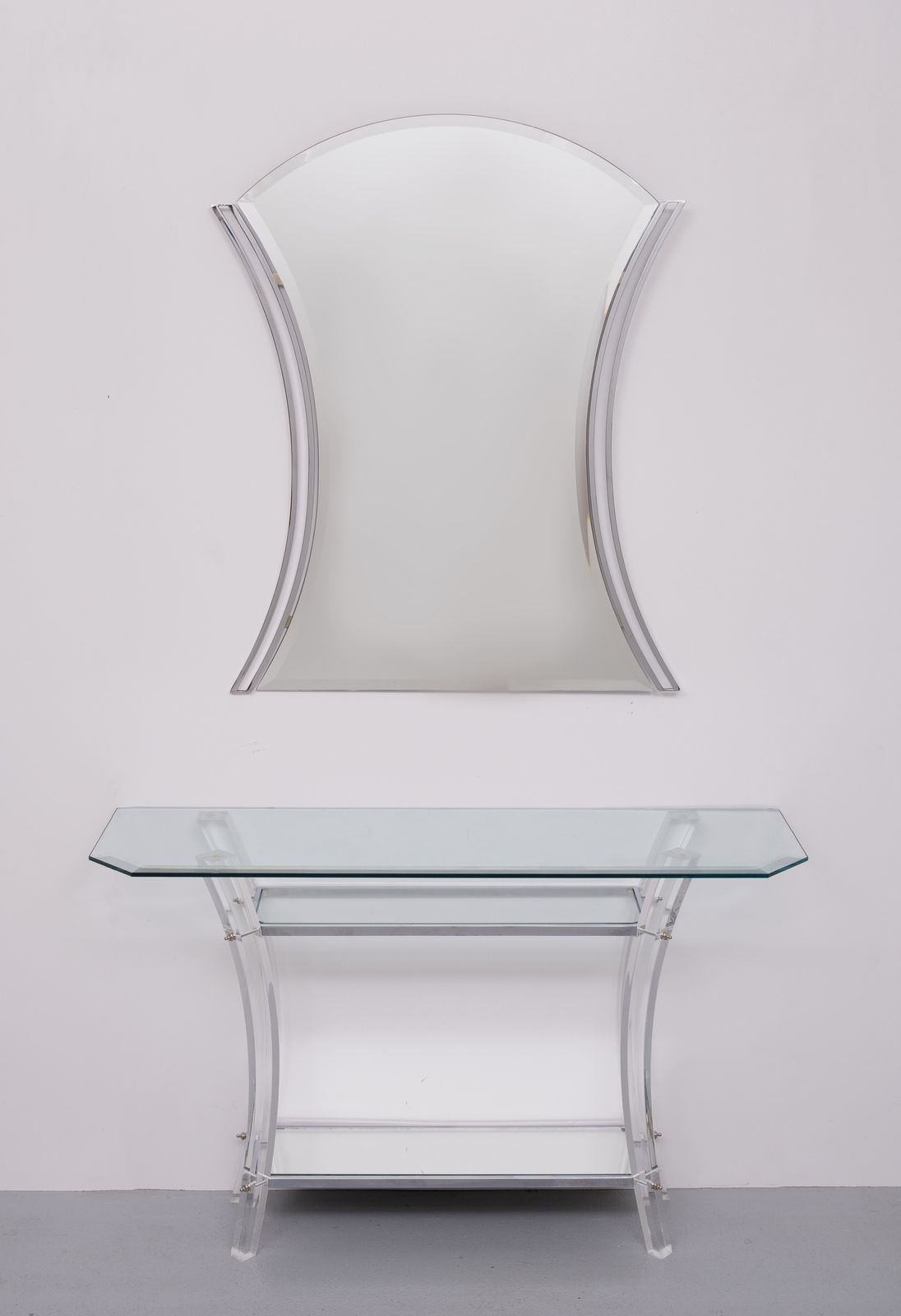 Regency Console  And ...... In Chrome 1970s France