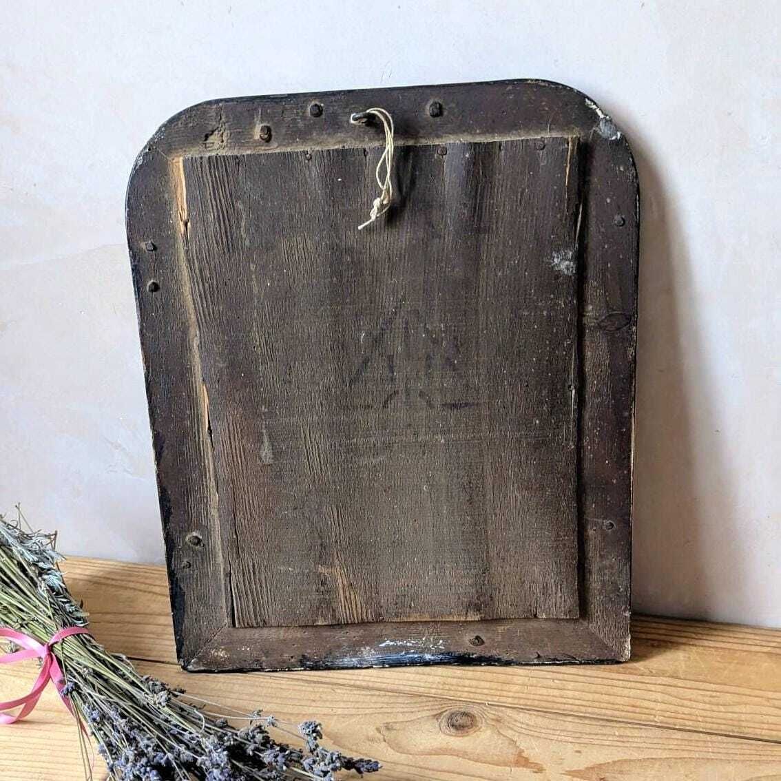 A Small Antique French Art Deco Gesso Arched Wall Mirror C1930 photo buy