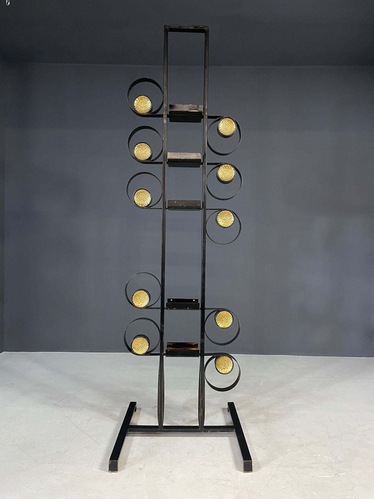 Retro Metal Plant Stand, Brutalist Style, Czechoslovakia, 1970s photo for sale