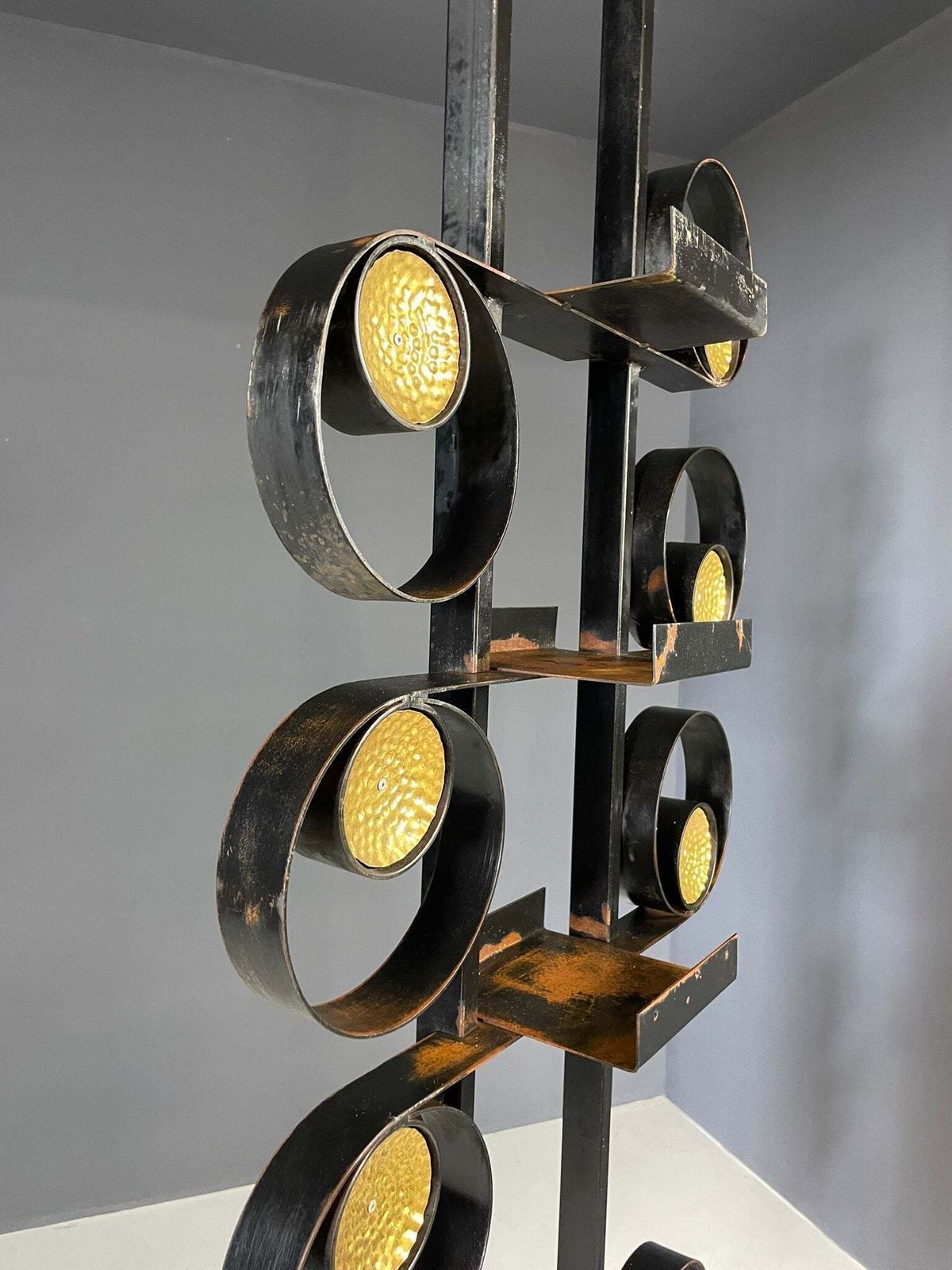 photo furniture Retro Metal Plant Stand, Brutalist Style, Czechoslovakia, 1970s