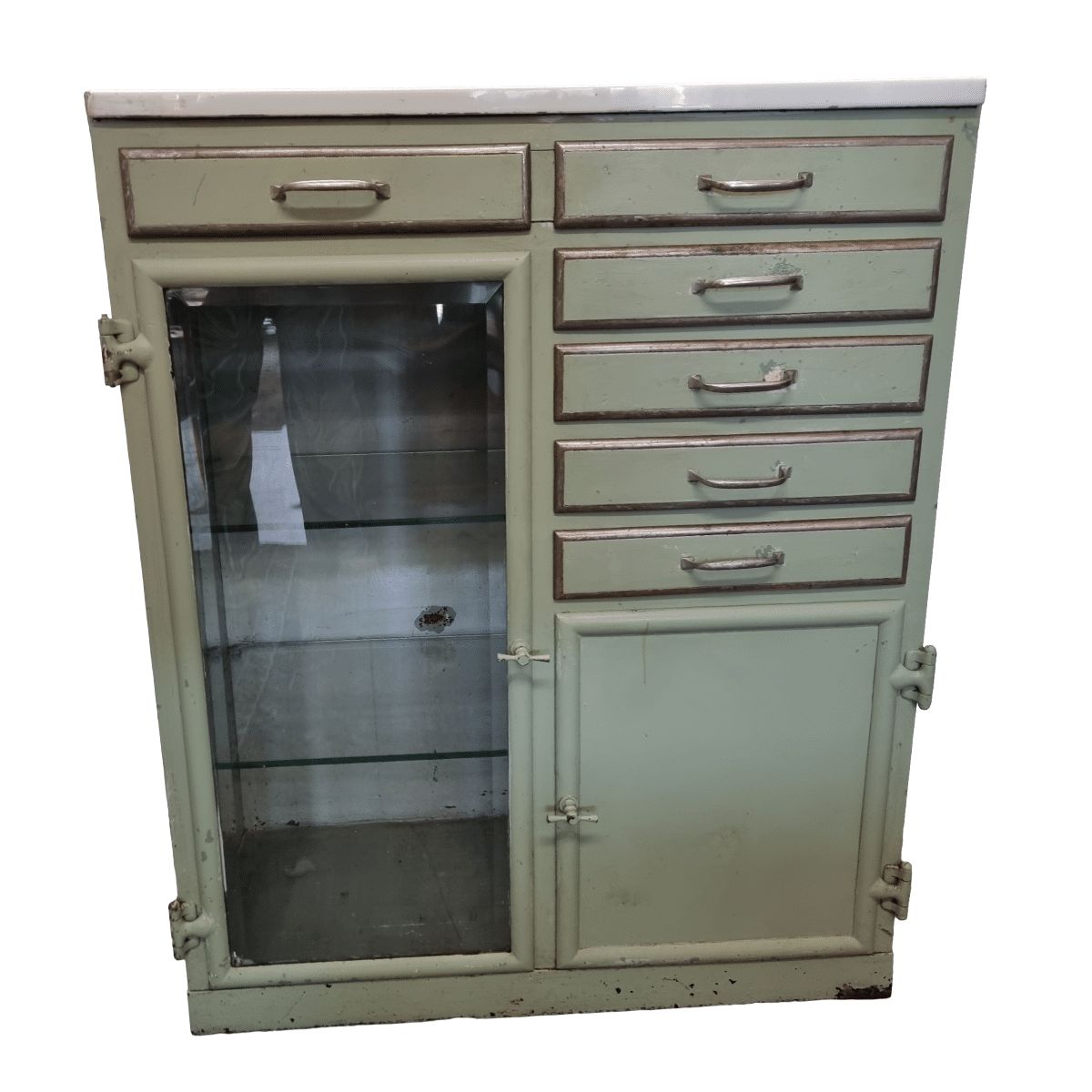 Heavy French Art Deco Dentist Cabinet, 1920/30s