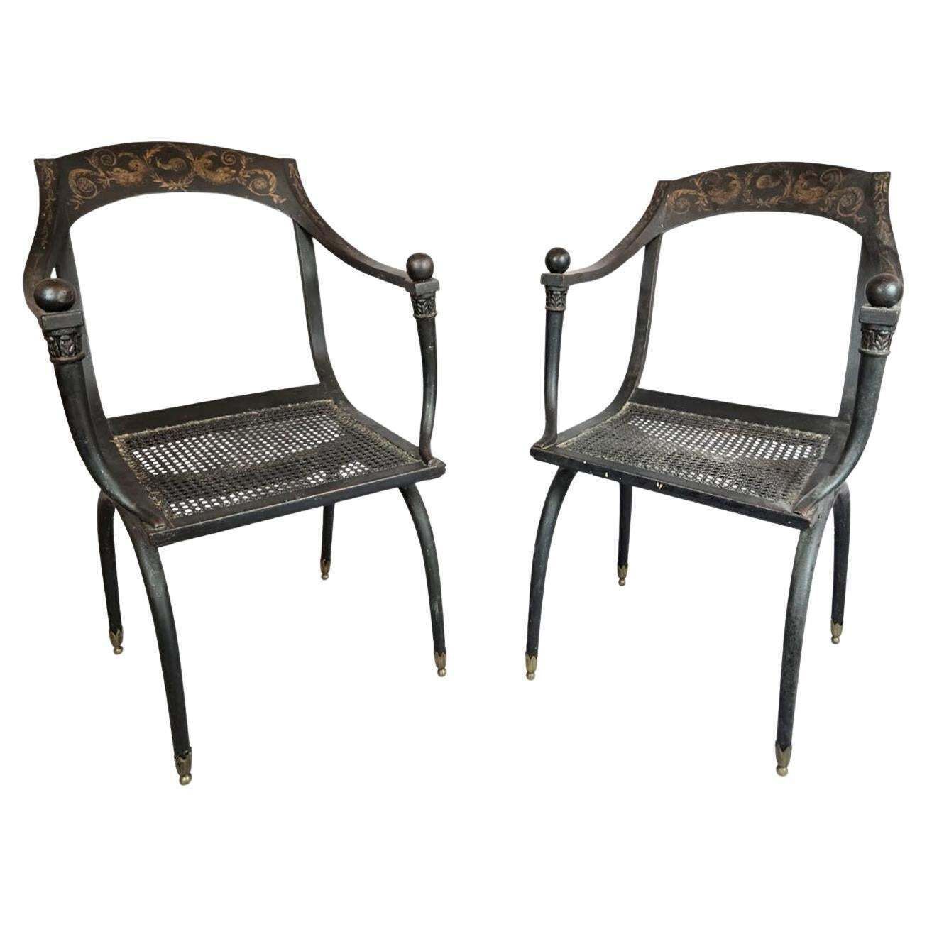 Caned Chair  By Jean Joseph Chapuis , Early 19th Century   Sold Individually