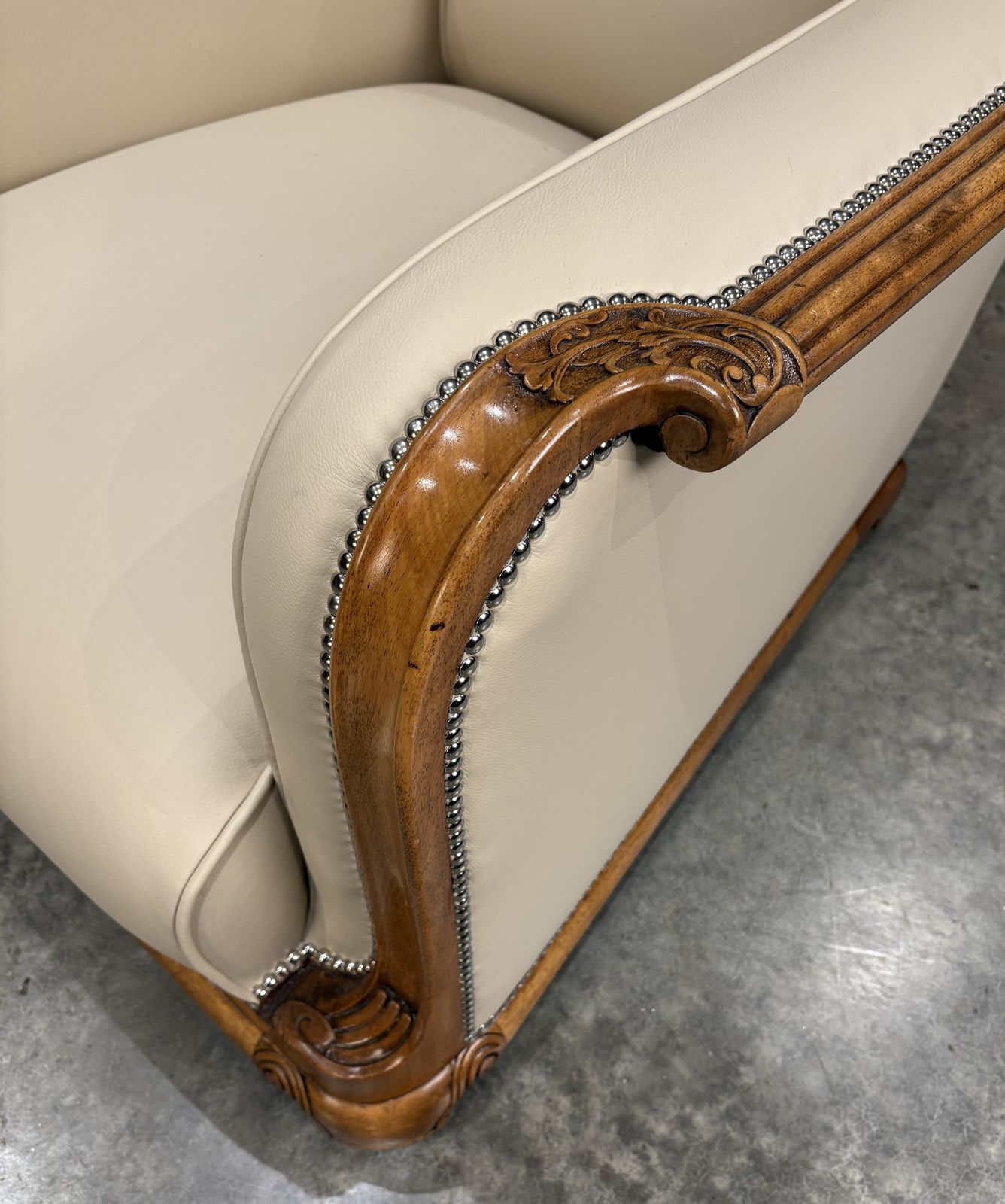 Pair Of Art Deco Walnut & Leather Armchairs photo for sale