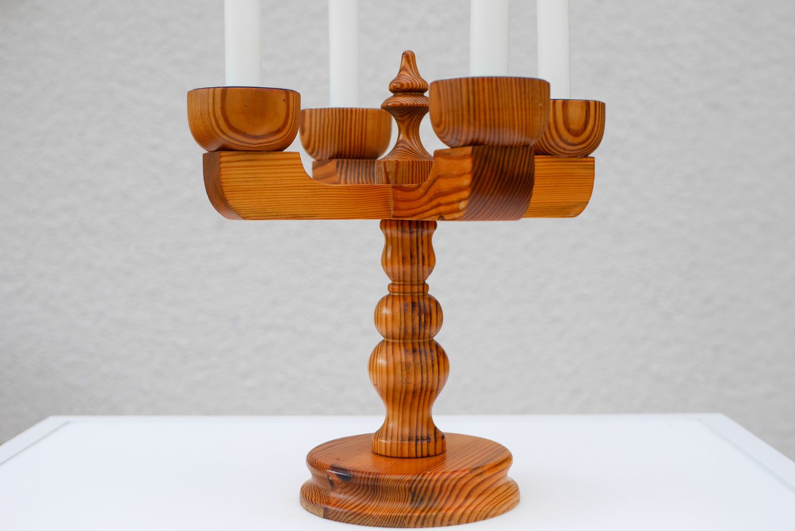 Rustic Wooden Candleholder By Jan Johnsson For Smålandsslöjd, Sweden, 1975 photo furniture