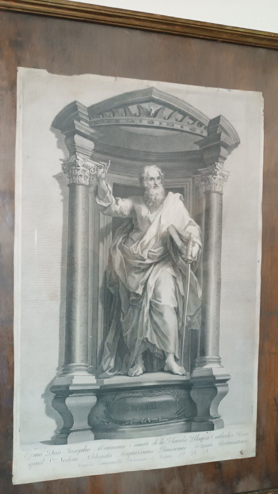 Incision Antique Saint Paolo XVIII Century Inc.Monnot Pierre Etienne ( photo Art