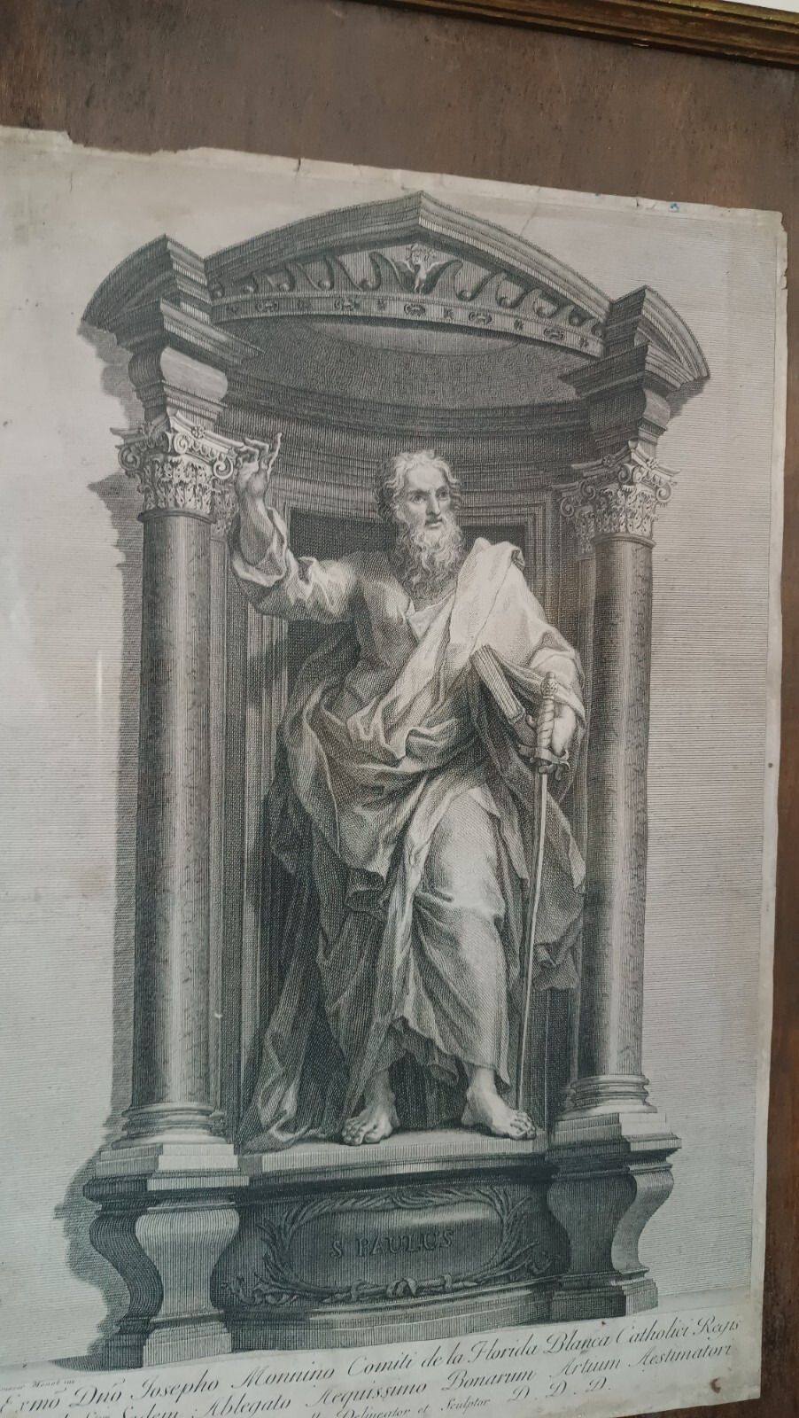 Incision Antique Saint Paolo XVIII Century Inc.Monnot Pierre Etienne ( photo vinterior