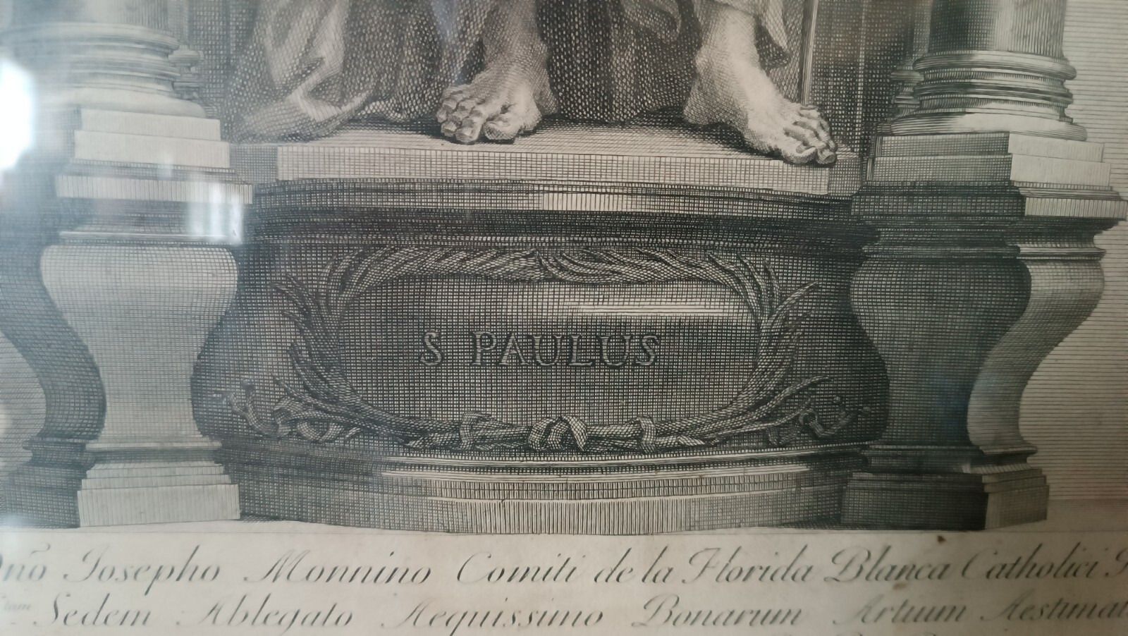 Incision Antique Saint Paolo XVIII Century Inc.Monnot Pierre Etienne ( photo vintage