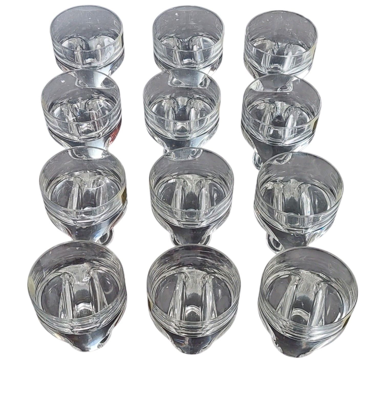 Set Of 12 Kristall Krisla Design Taddei Sistini Whiskey Glasses '60 photo furniture