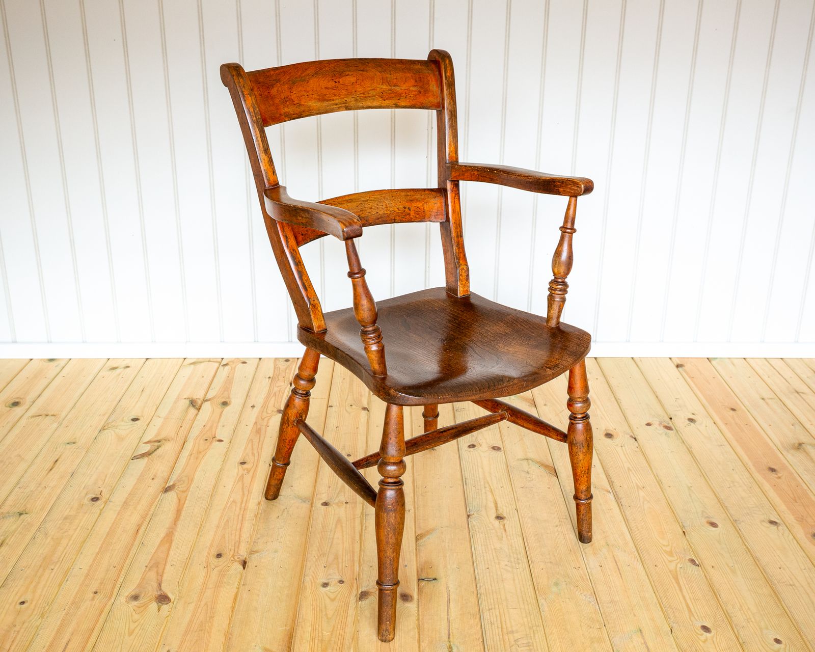 Antique Painted Windsor Chair Country Bar Back Oxford Armchair Farmhouse 1850 Rusti.C Country House Carver Victoria.N photo vinterior