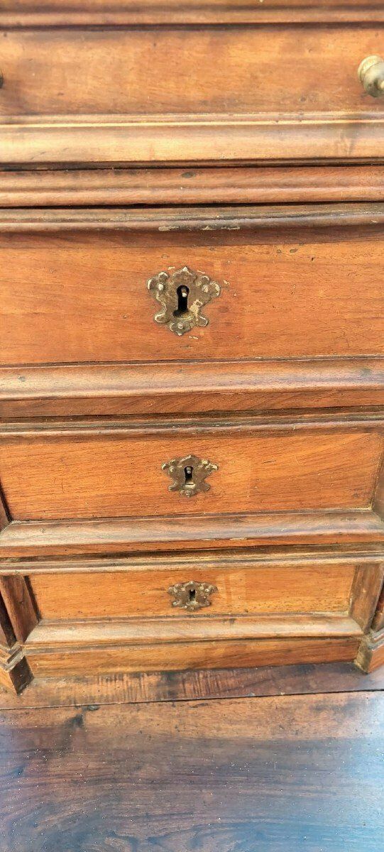 Antique Kneeler With 4 Drawers, Italy, Early 18th Century photo Furniture