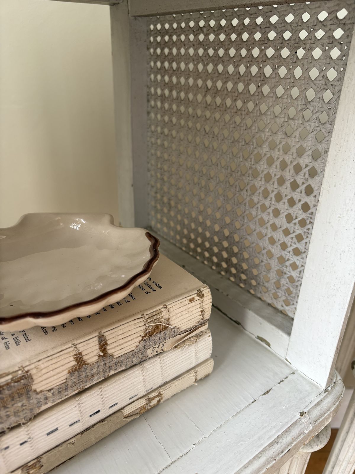 Furniture A Painted Pair Of Vintage Parisian Side Tables photo