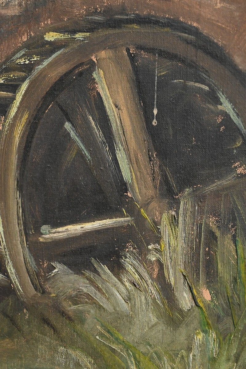 photo vinterior Large Painting “The Mill” By Reney – Part 1 Of The 20th Century
