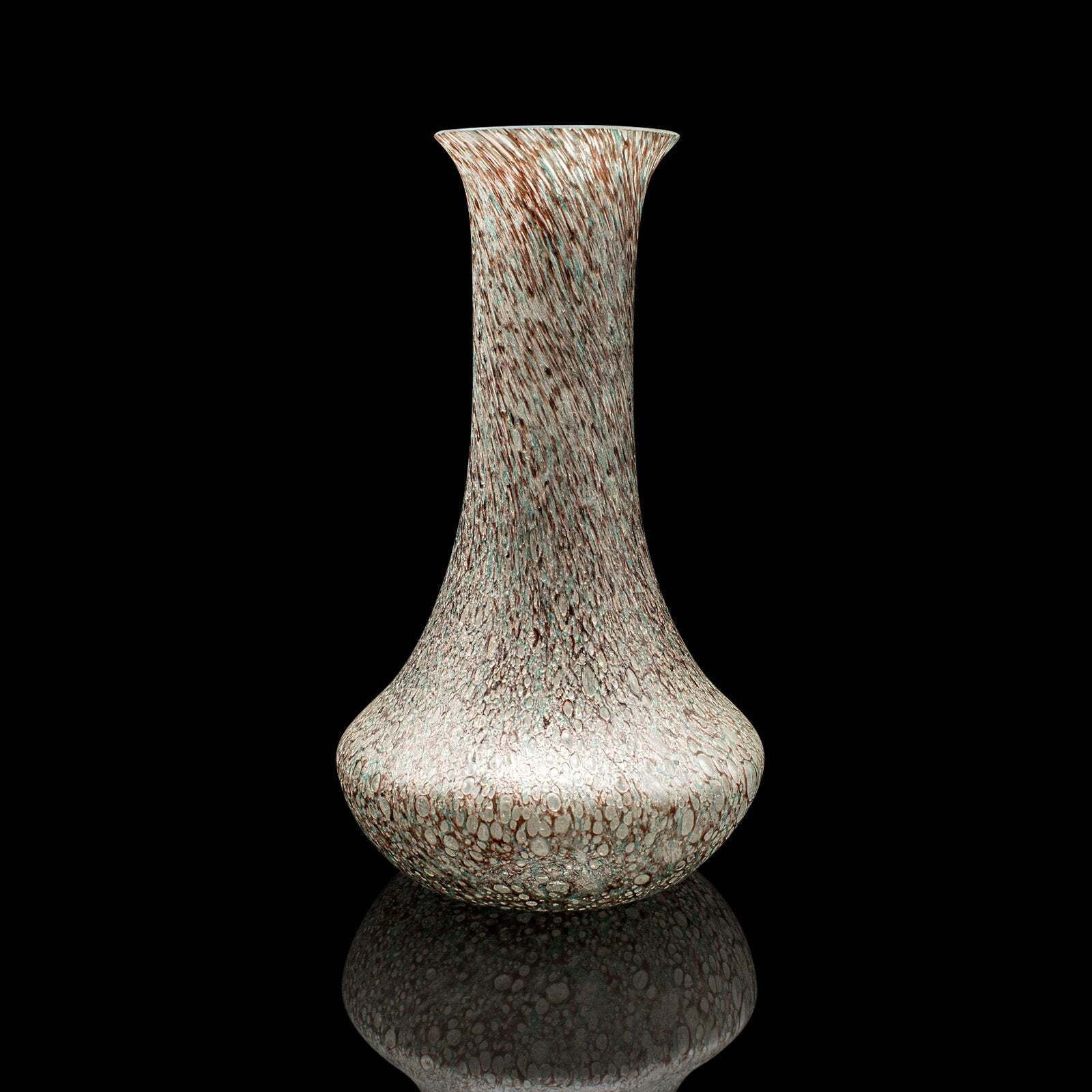 Vintage Flower Vase, Scottish, Art Glass, Display, Tear Drop Posy Sleeve, C.1980 photo for sale