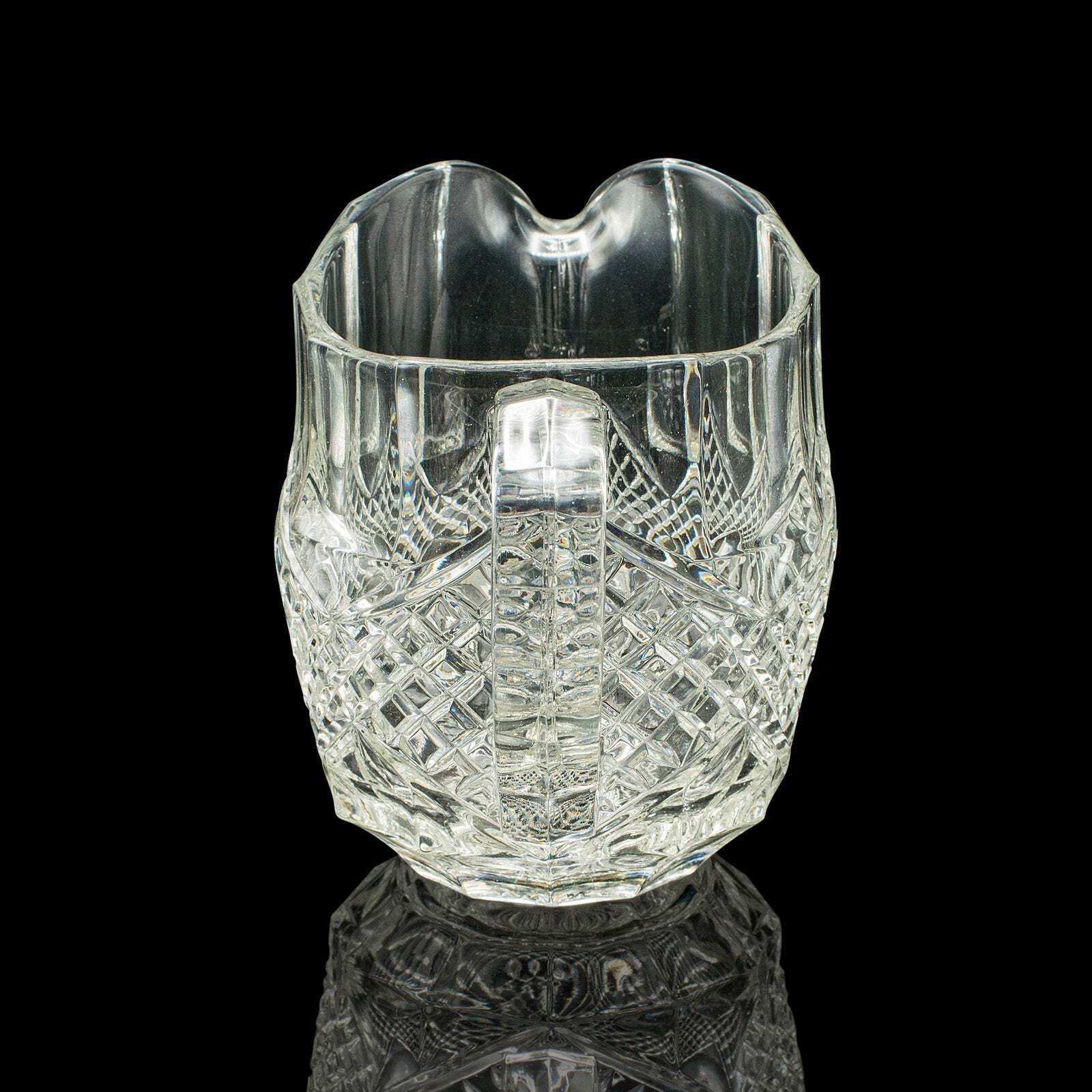 Vintage Cocktail Pourer, English, Cut Glass, Punch Jug, Mid Century, Circa 1960 photo Home Decor