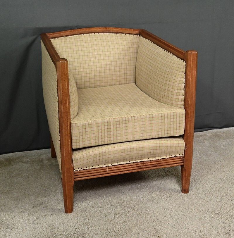Art Deco Beech Armchair – 1930 photo for sale