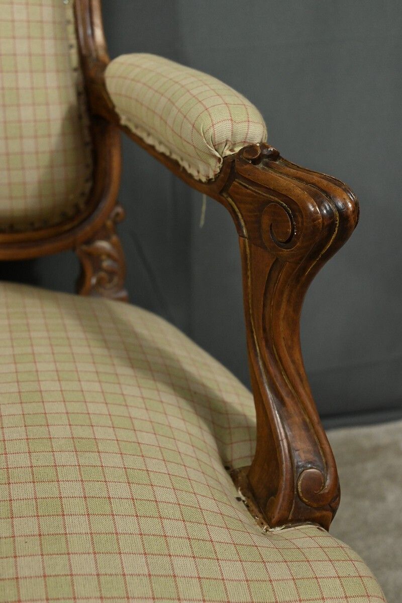 Louis XV Style Beechwood Armchair – Mid 19th Century photo vinterior