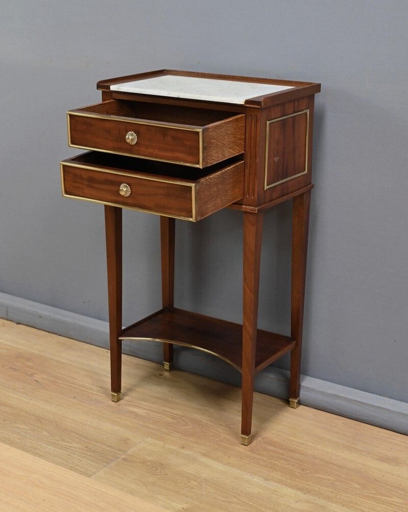 1210.0 Small Mahogany Coffee Table, Louis XVI Style – Mid 20th Century photo