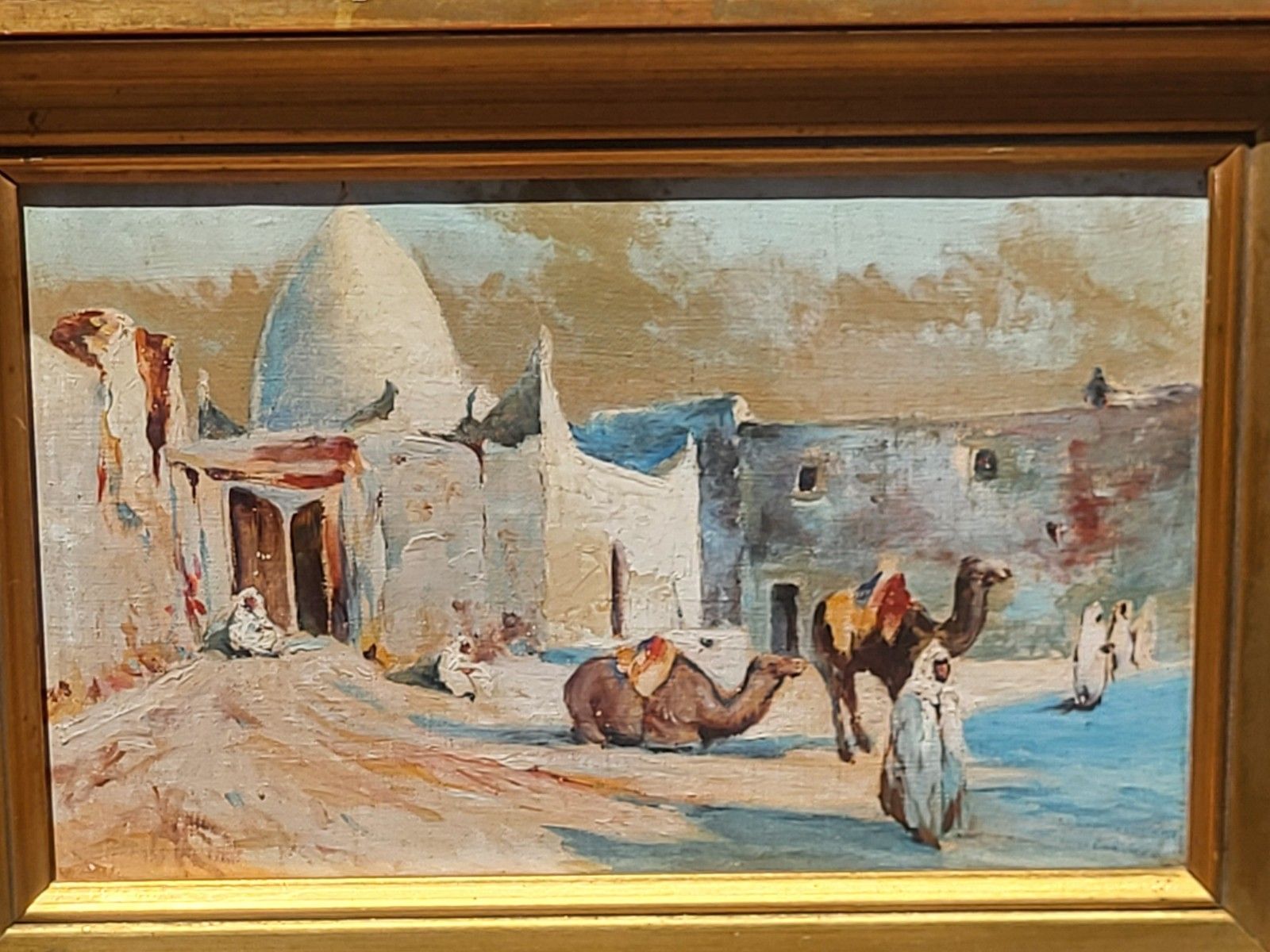 photo furniture 2 Signed Paintings.  Orientalism. Oil Painting On Canvas And Panel.