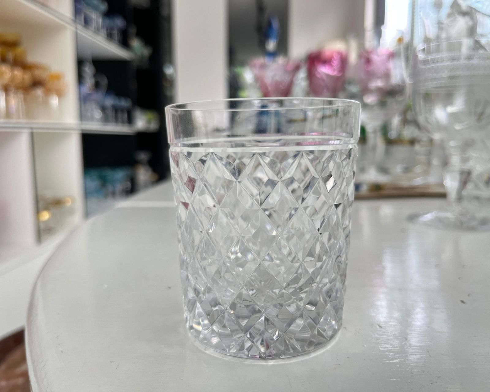 Val Saint Lambert Whiskey Glasses | 6pcs | Crystal Diamond Cut photo vinterior