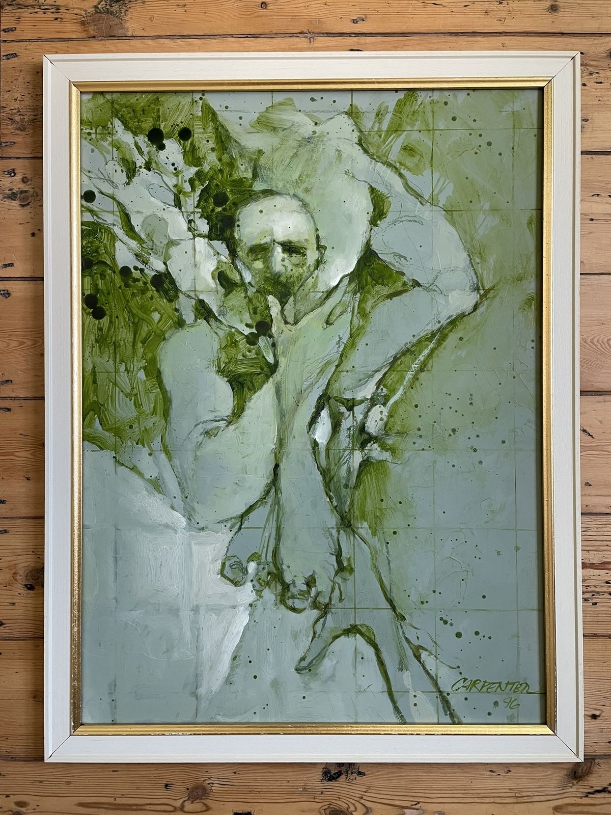 Oil Painting On Board, Signed Steve Carpenter 1976 photo furniture