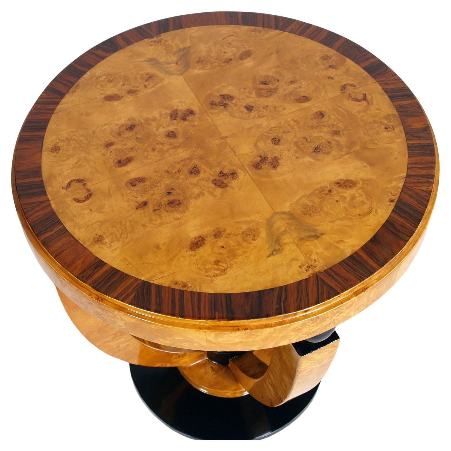 Art Deco Round Side Table By Palazzi Dell'arte, Cantù photo for sale