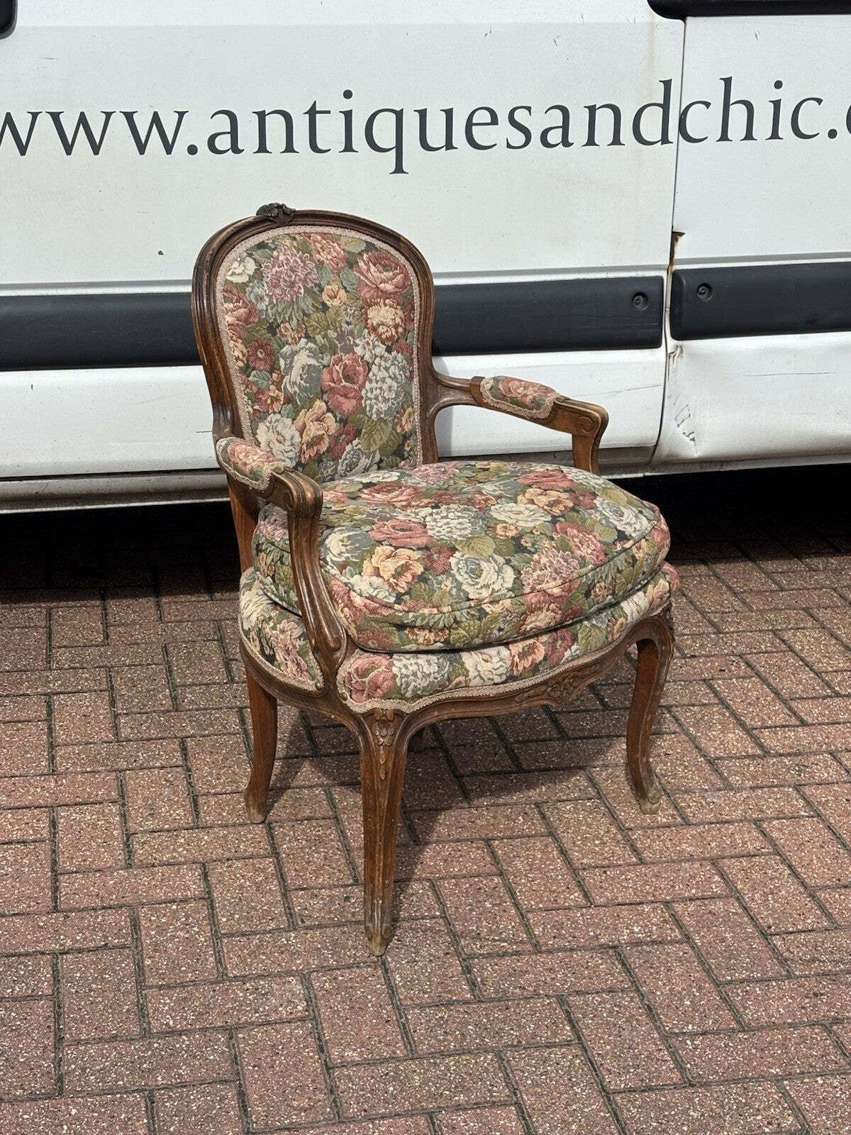 French Armchair With Tapestry Upholstery photo furniture