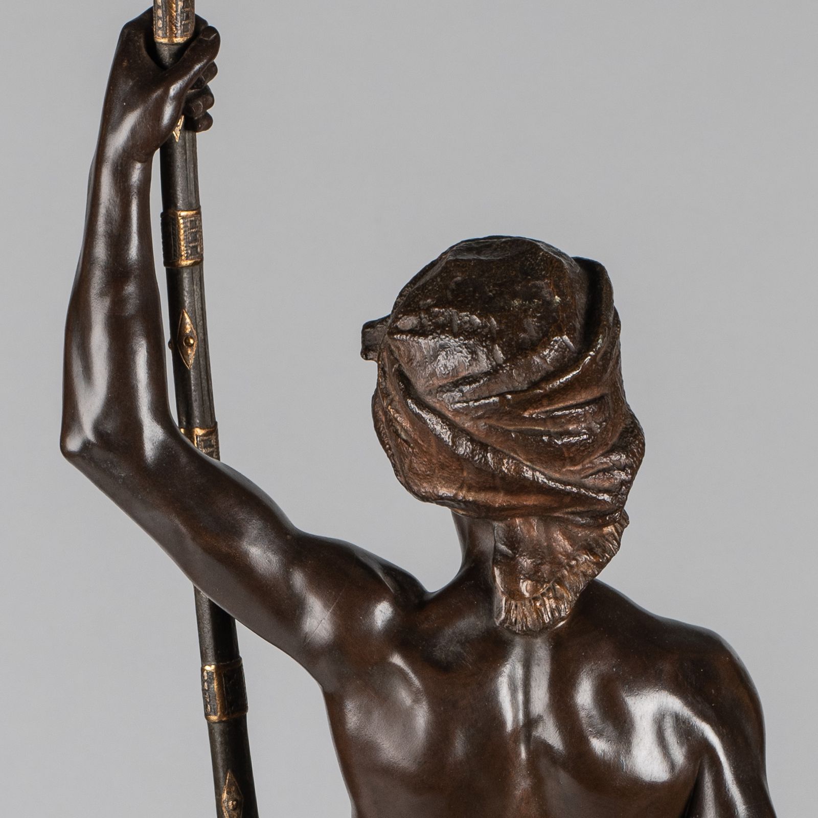 photo furniture A Magnificent 19th Century French Bronze Sculpture Of An Arabian Sentinel, Signed J.Angles