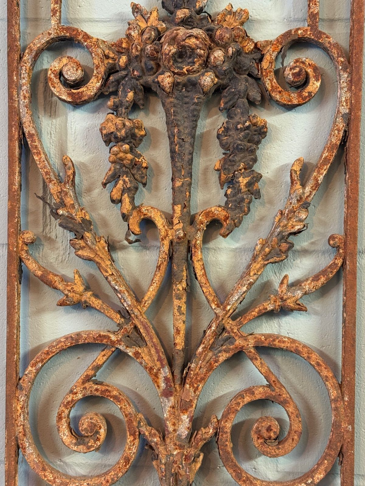 19th Century French Cast Iron Decorative Balustrade Panel photo furniture
