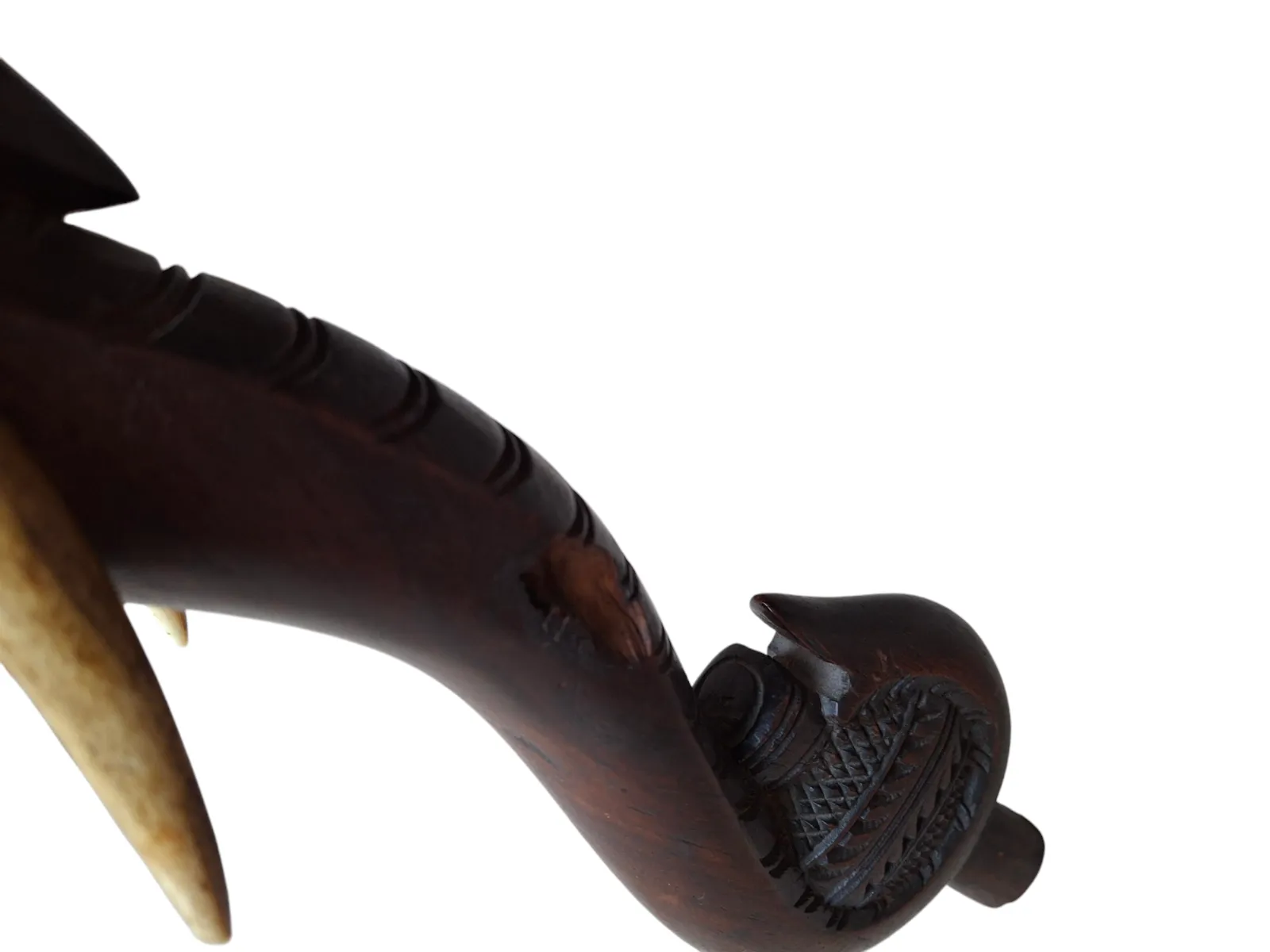 Early 20th Century Bermese Carved Hardwood Elephant Occasional / Side Table photo 188.0