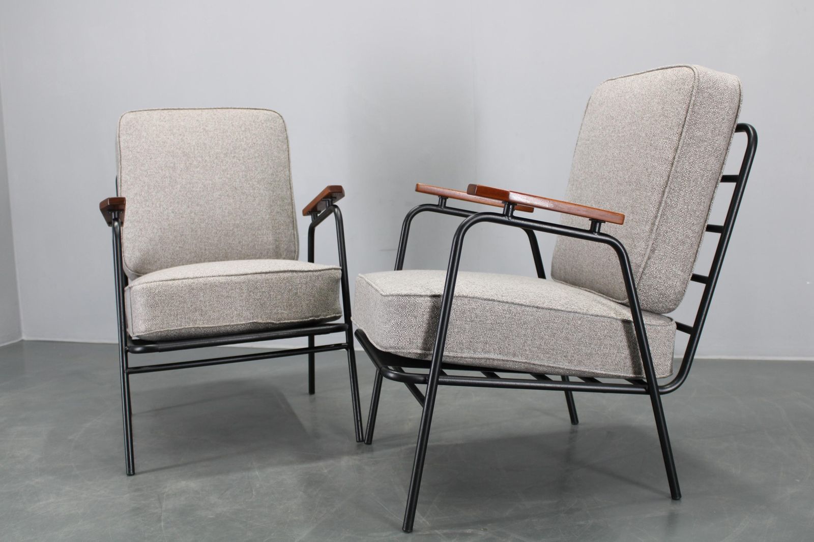 1950s Pair Of Rare Restored Armchairs By Rawi, Netherland photo for sale