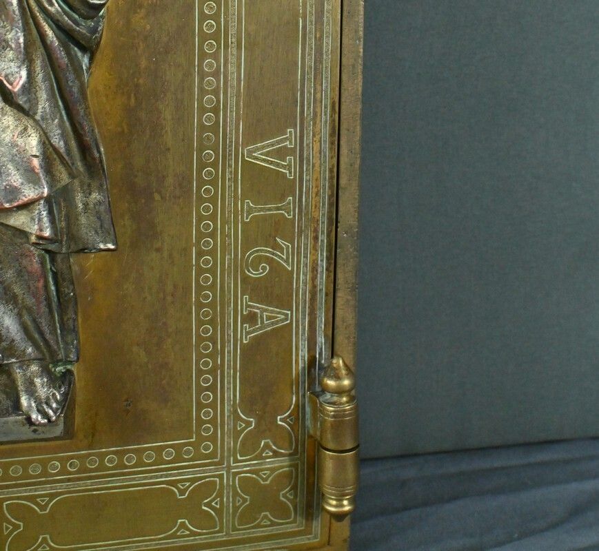 Home Fixtures Bronze Tabernacle Door, Signed J. Vallet – Late 19th Century photo