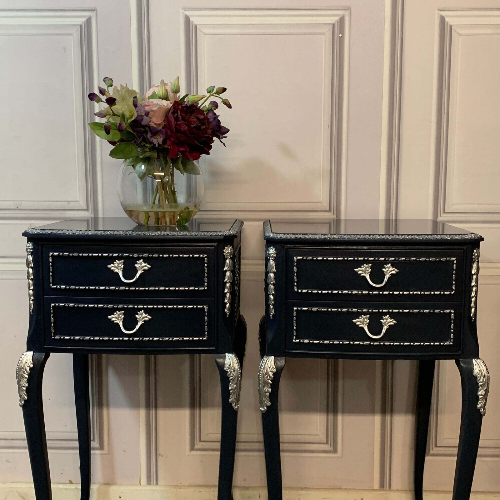 Painted Bedside Tables Louis Style Bedsides Olympus Furniture Nightstands photo for sale