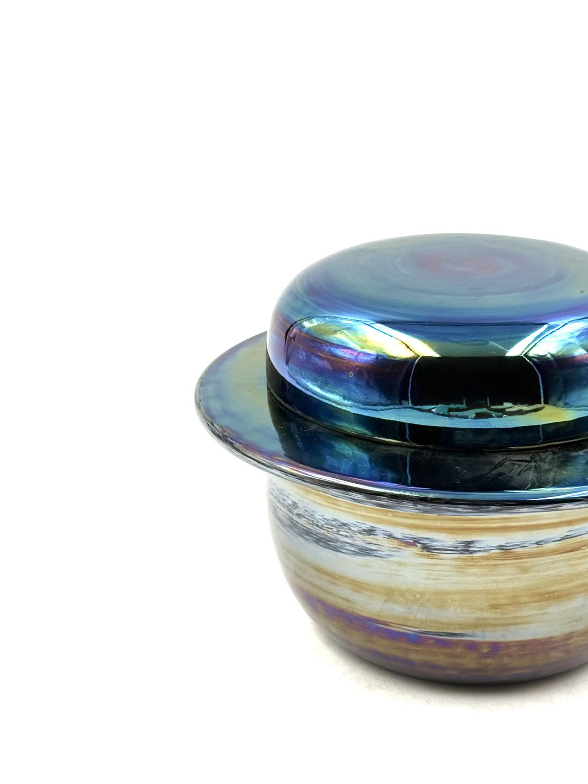 Mid Century Modern Iridescent Ceramic, Paoli Italy 1970s photo buy