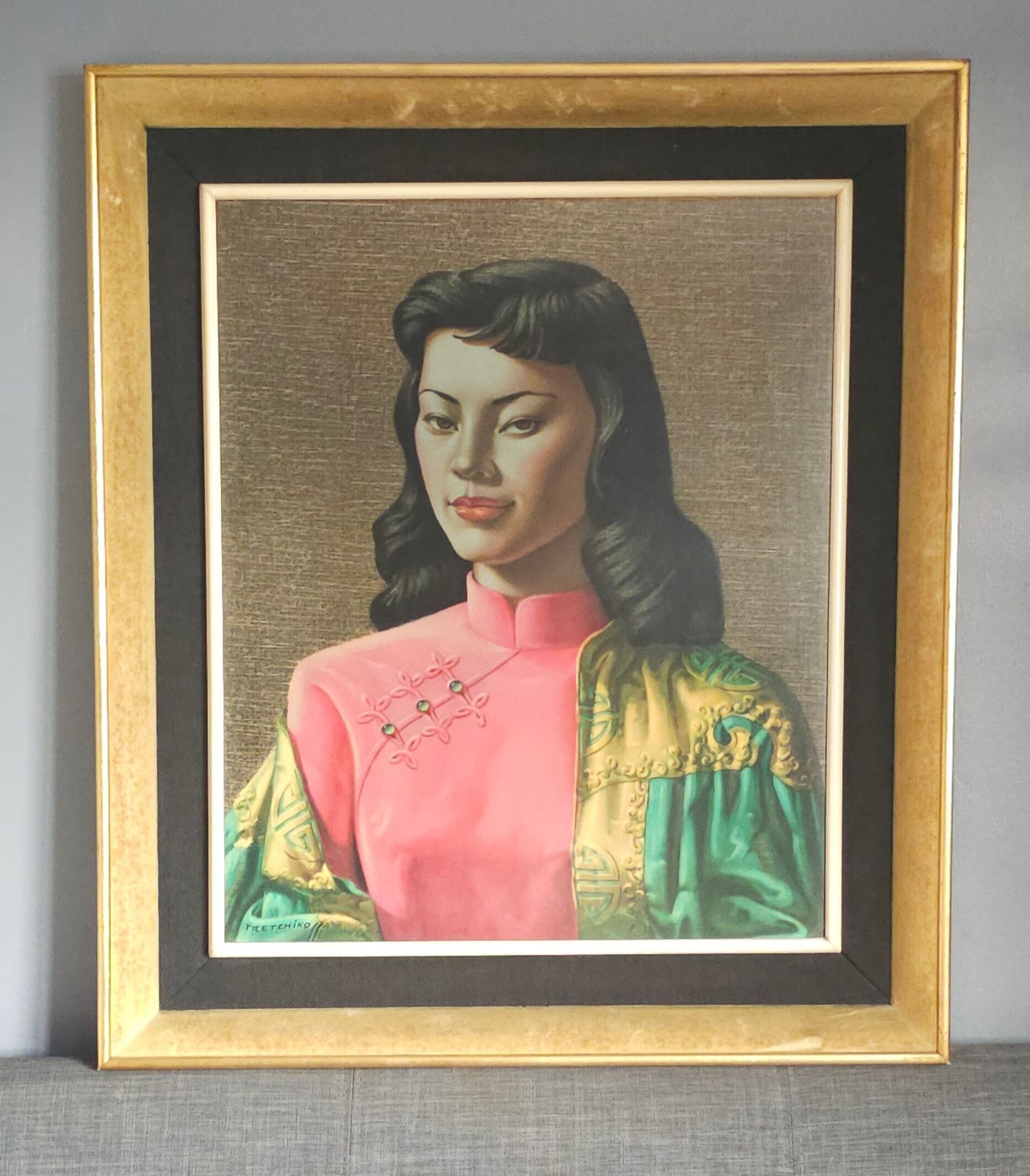 Tretchikoff Miss Wong Framed Print Exudes Mid Century photo for sale