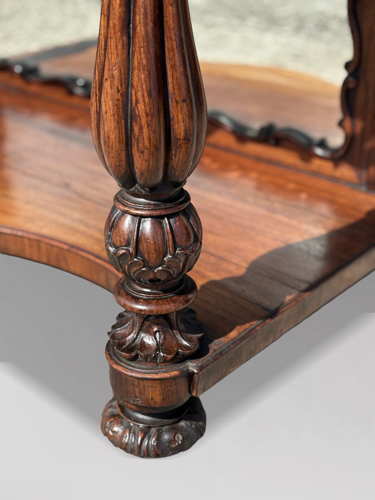 Early 19th Century William IV Period Carved Rosewood Marble Top Console photo buy
