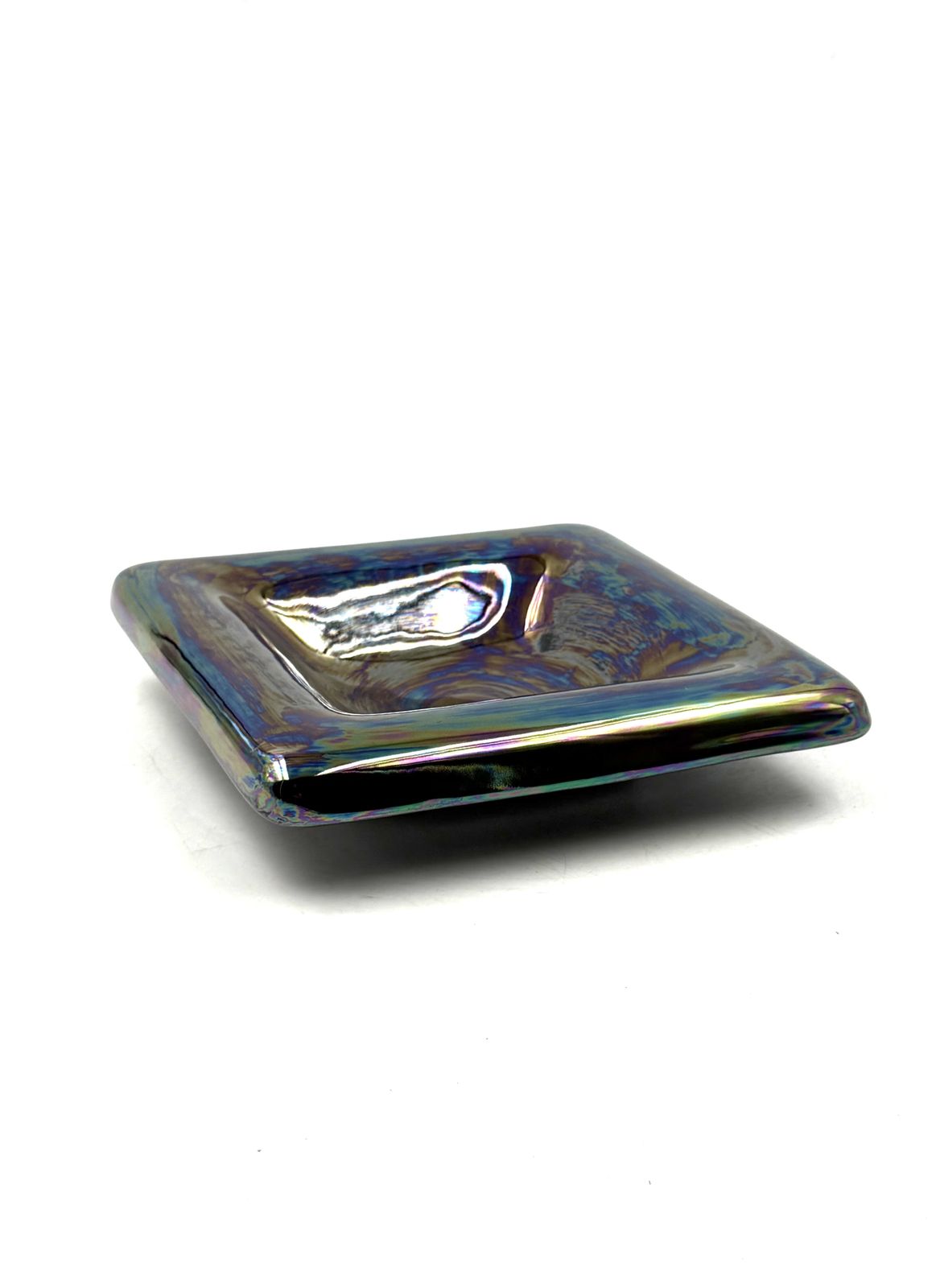 Mid Century Modern Iridescent Ceramic Ashtray / Vide Poche, Paoli Italy 1970s photo buy