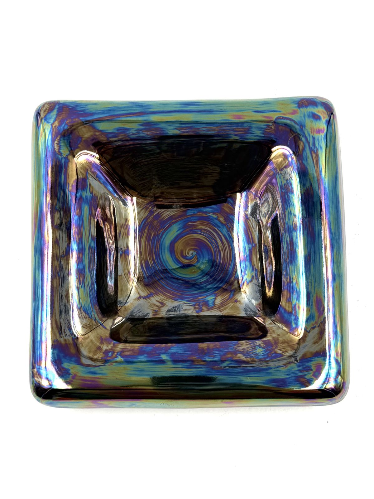 Home Decor Mid Century Modern Iridescent Ceramic Ashtray / Vide Poche, Paoli Italy 1970s photo