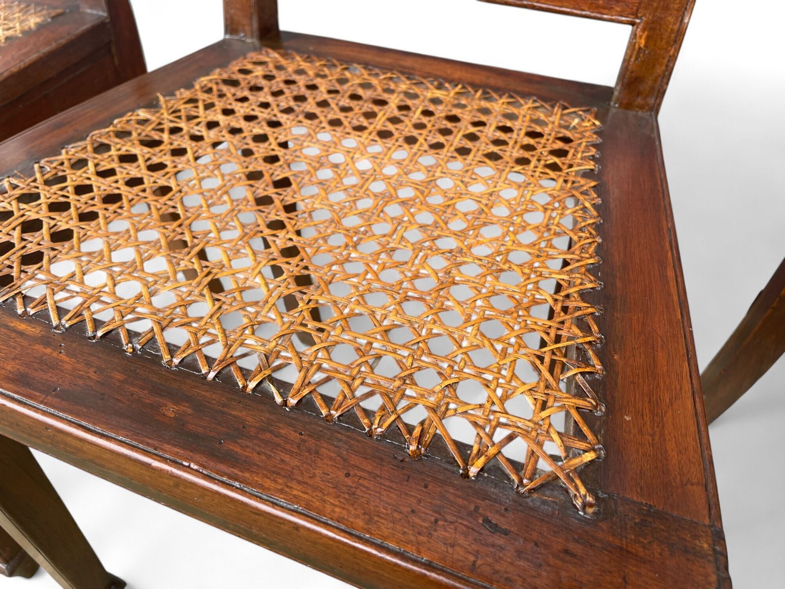 Set Of Six Walnut Chairs, Louis XVI Period photo for sale