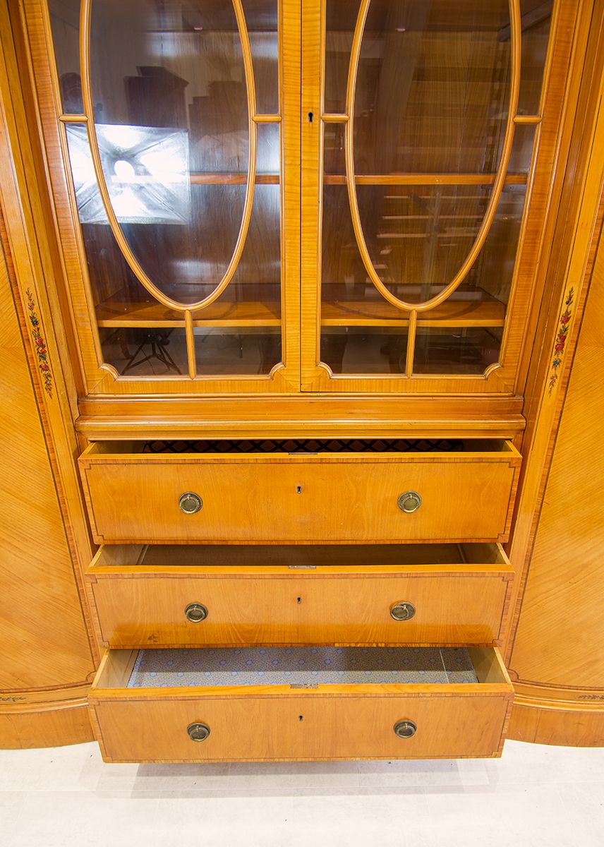 Antique Satinwood Painted Wardrobe photo 2500.0