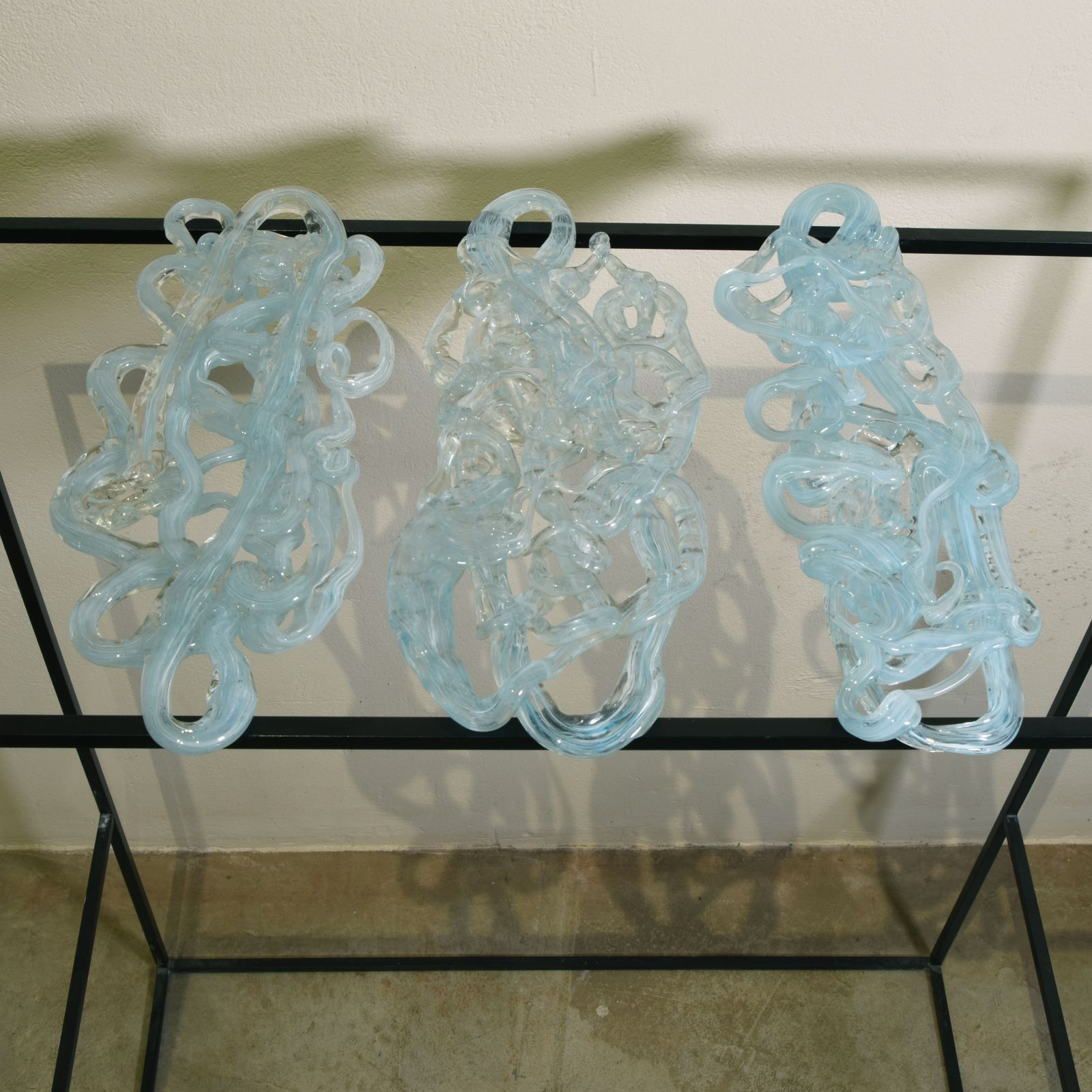 Vistosi Italian Midcentury Chandelier In Etched Glass, 1950s photo vinterior
