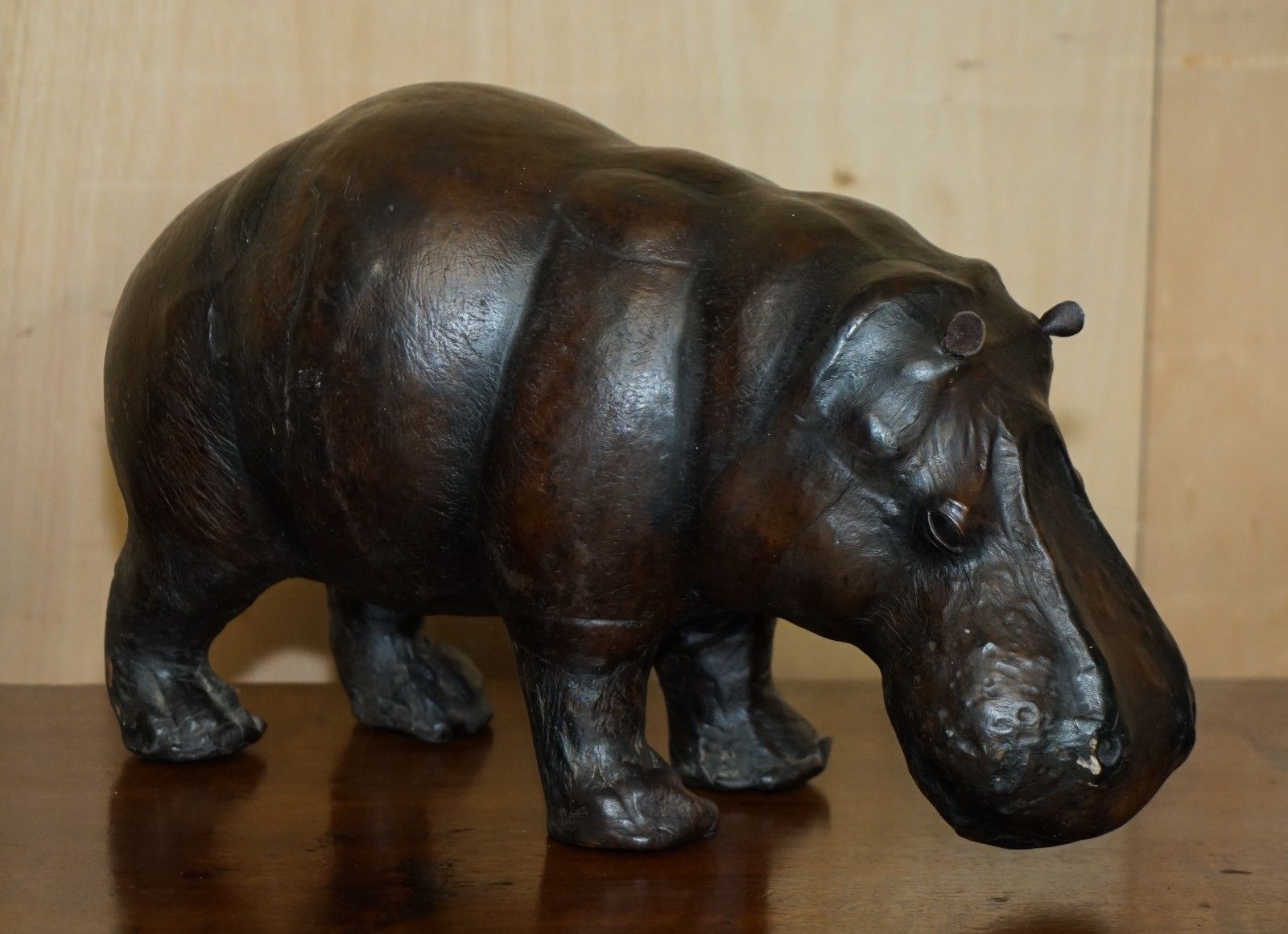 Pair Of Liberty's Omersa Mother & Calf Leather Hippopotamus Footstool Hippo's photo furniture