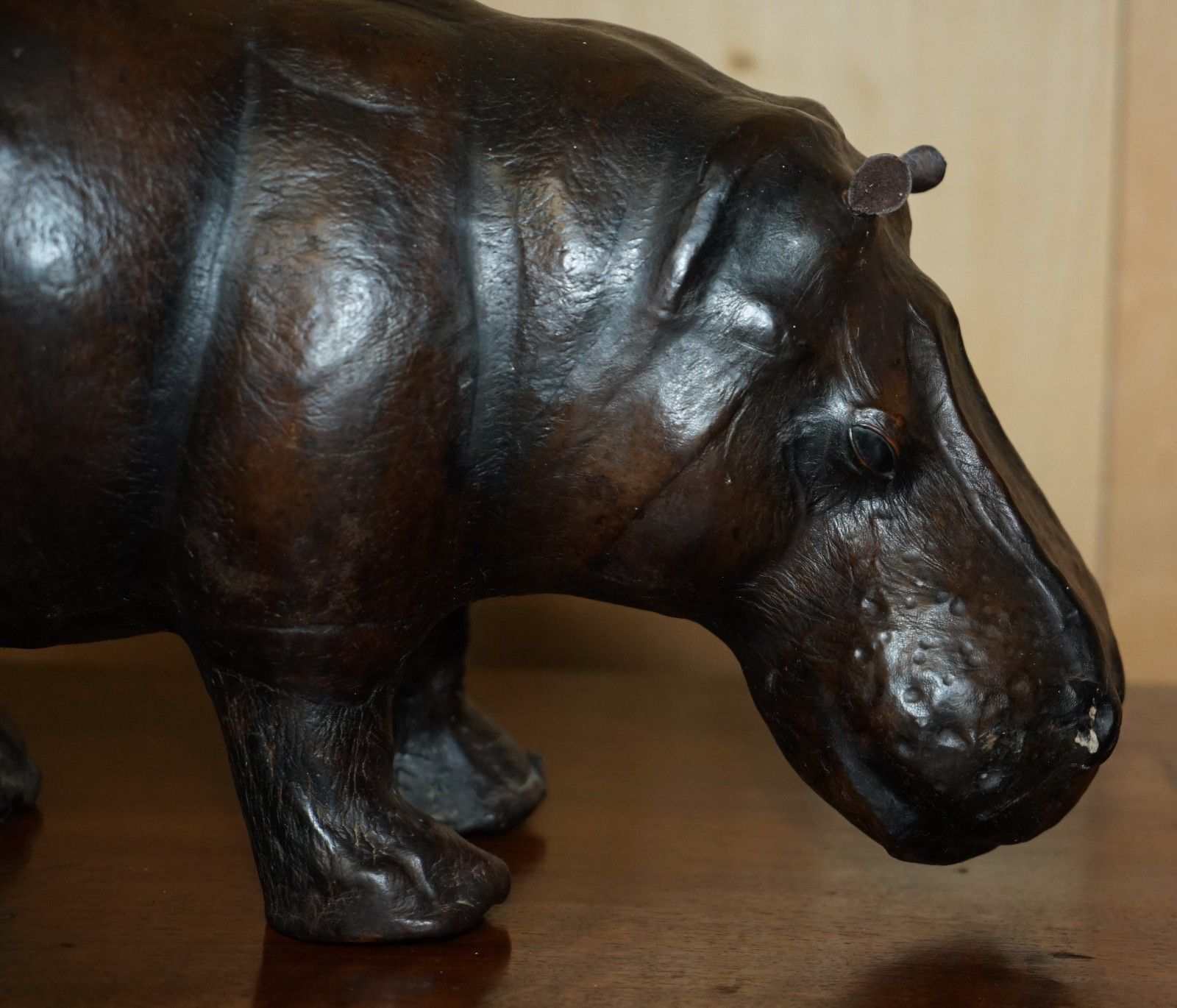 Pair Of Liberty's Omersa Mother & Calf Leather Hippopotamus Footstool Hippo's photo Furniture