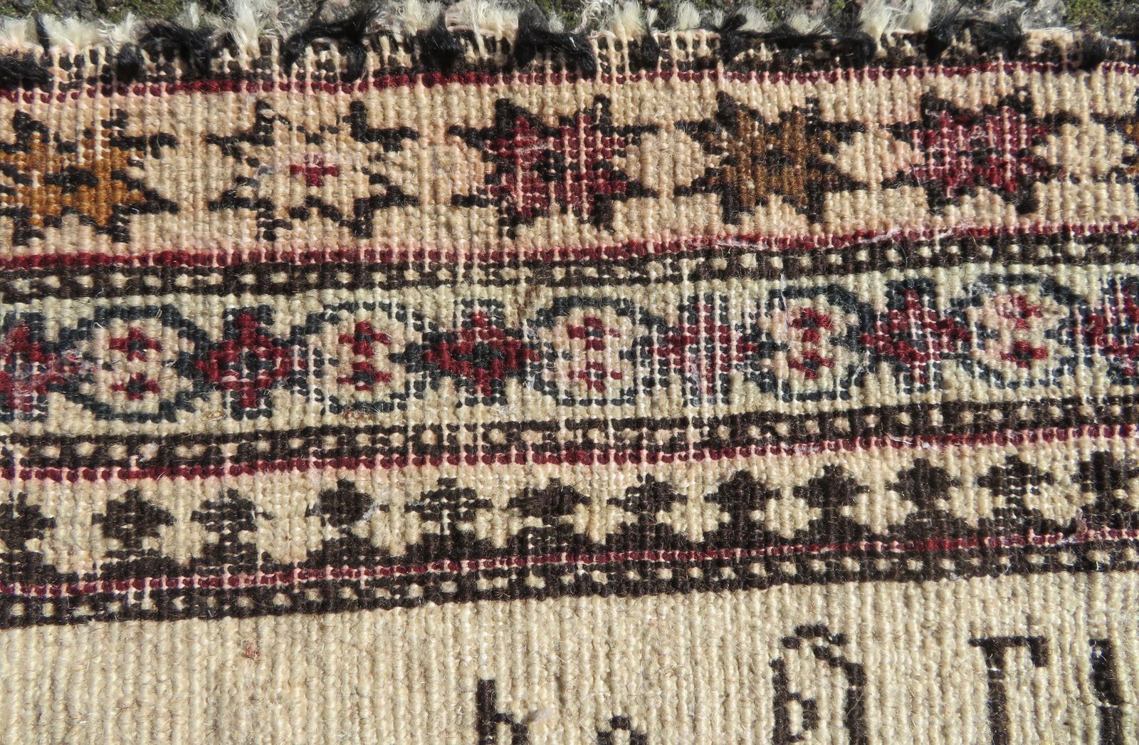 Textiles Unusual Old Afghan Baluch Prayer Rug. 107cm X 74cm. photo