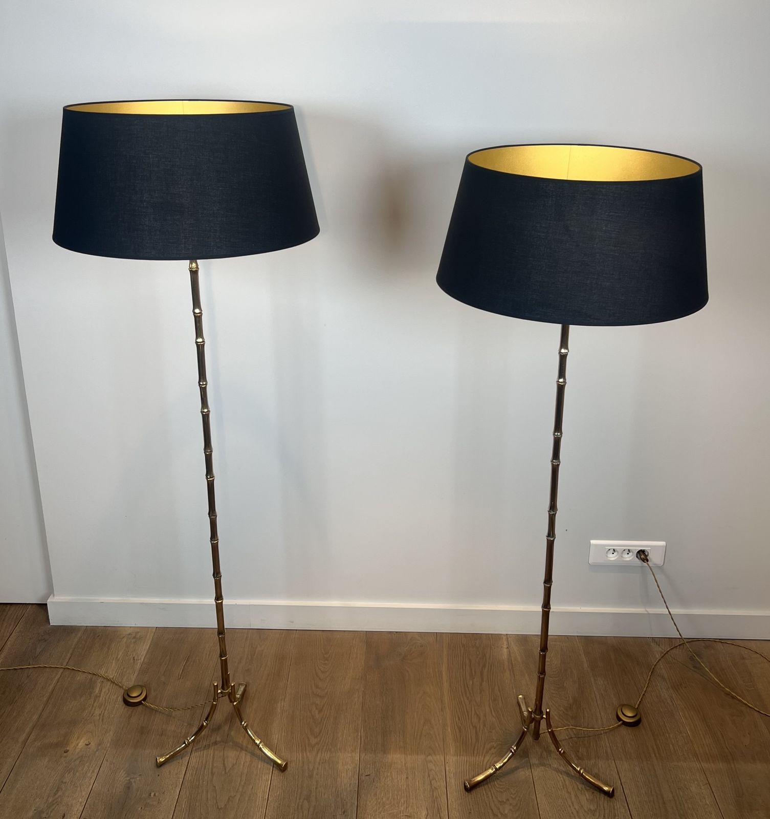 Bronze Floor Lamp In Faux Bamboo Style From Maison Baguès photo furniture