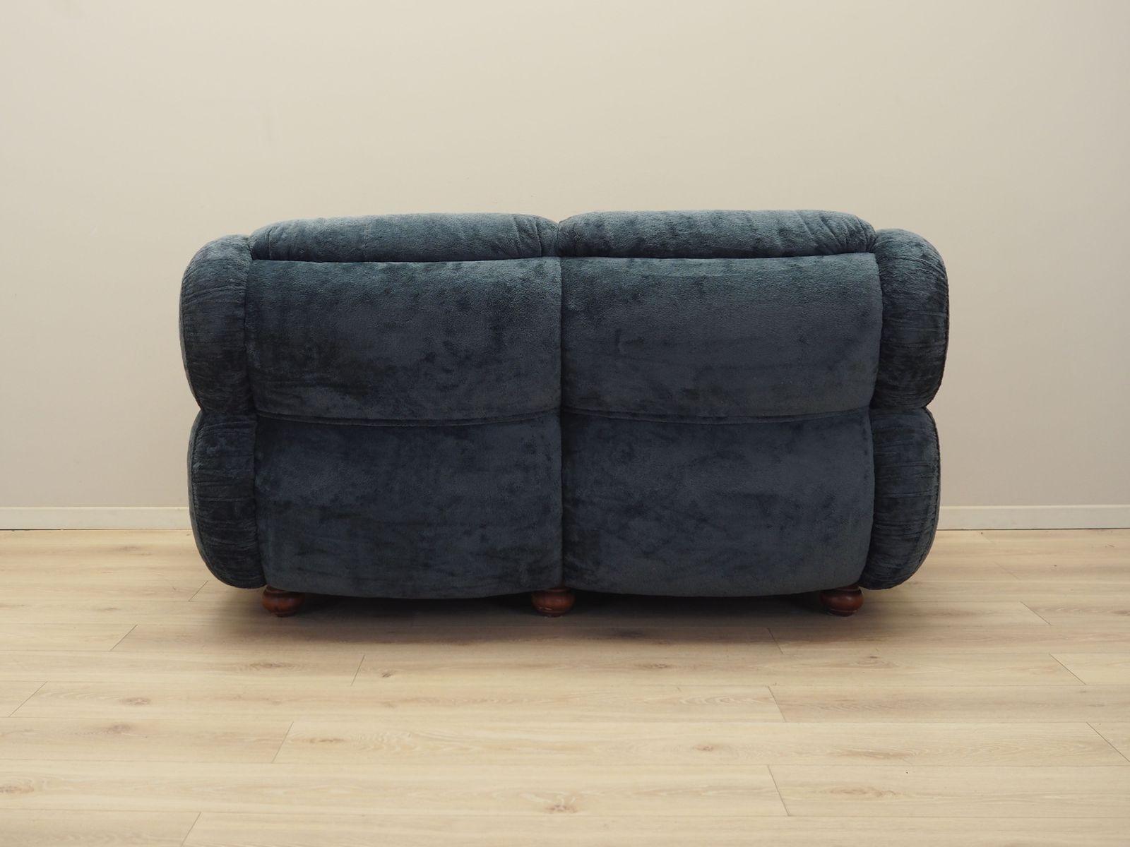 Navy Blue Velour Sofa, Italian Design, 1970s, Production: Italy photo vinterior