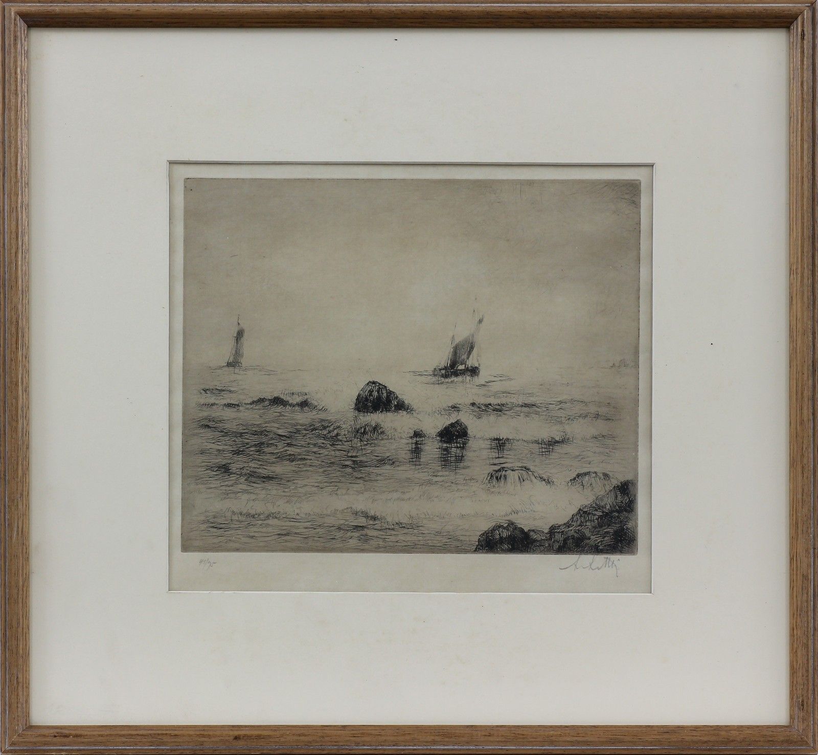 Etching By Ernest Sydney Mckenzie Litten. Titled "Coming Home" photo 275.0