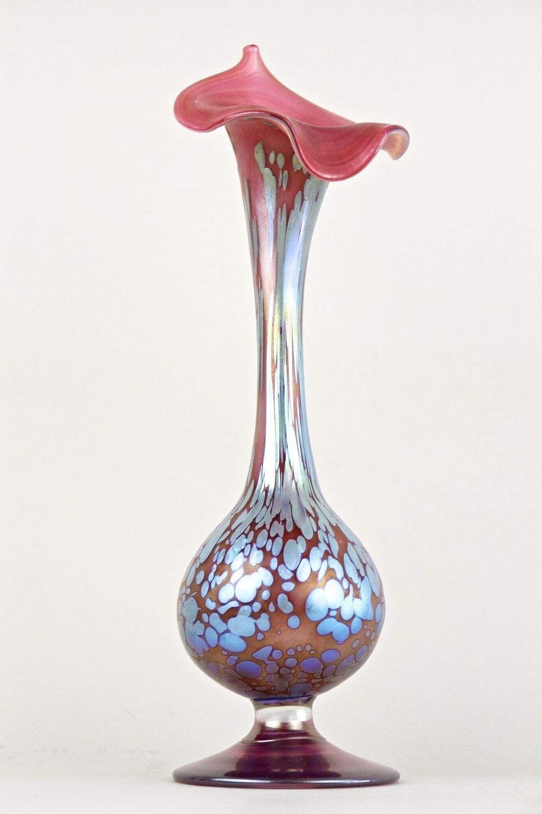 Art Nouveau Loetz Papillon Vase "Jack In The Pulpit"   Iridescent, Cz Ca. 1915 photo furniture
