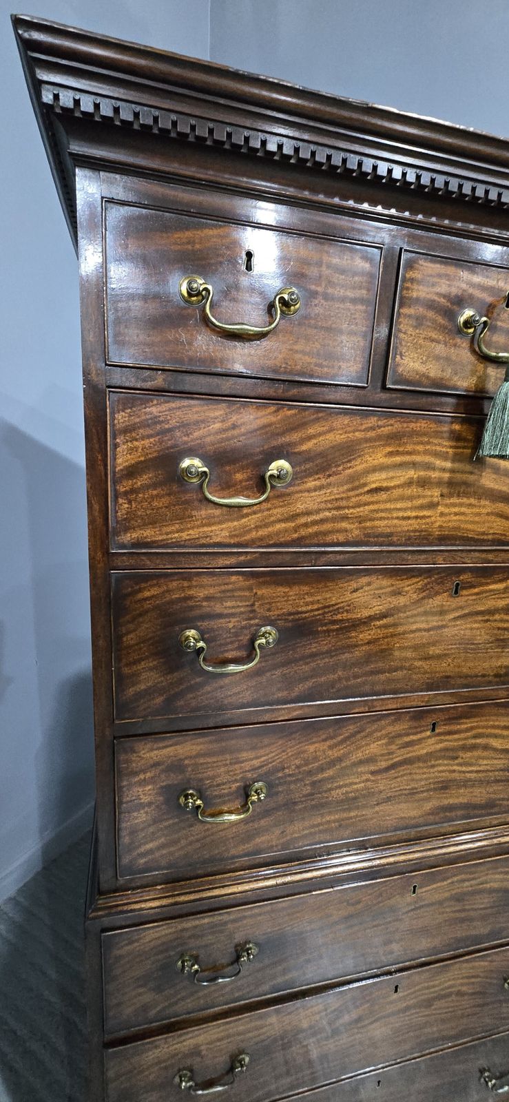 Super Georgian Mahogany Chest On Chest Of Drawers photo for sale